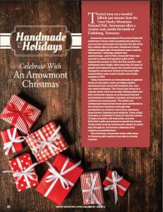 “Handmade for the Holidays: An Arrowmont Christmas” article currently in Smoky Mountain Living