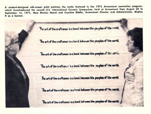 ARROWMONT: 75 YEARS OF CRAFT EDUCATION – 1975