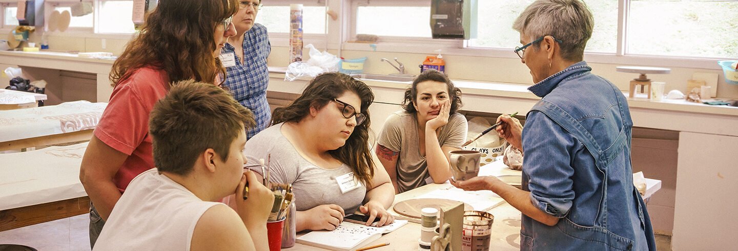 students attending workshop