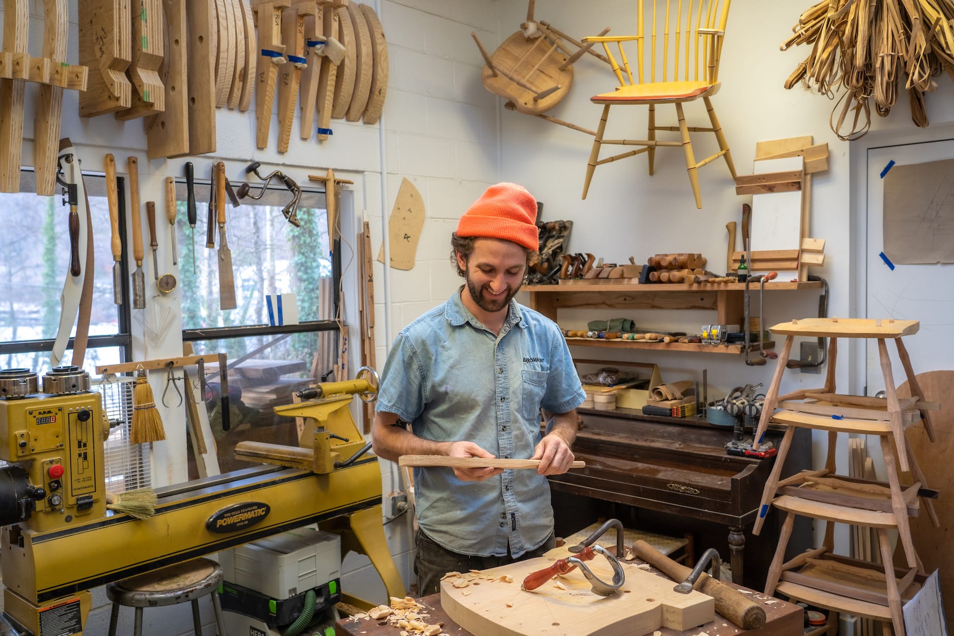 Brian Skalaski in the Woodworking Studio - Discover Arrowmont