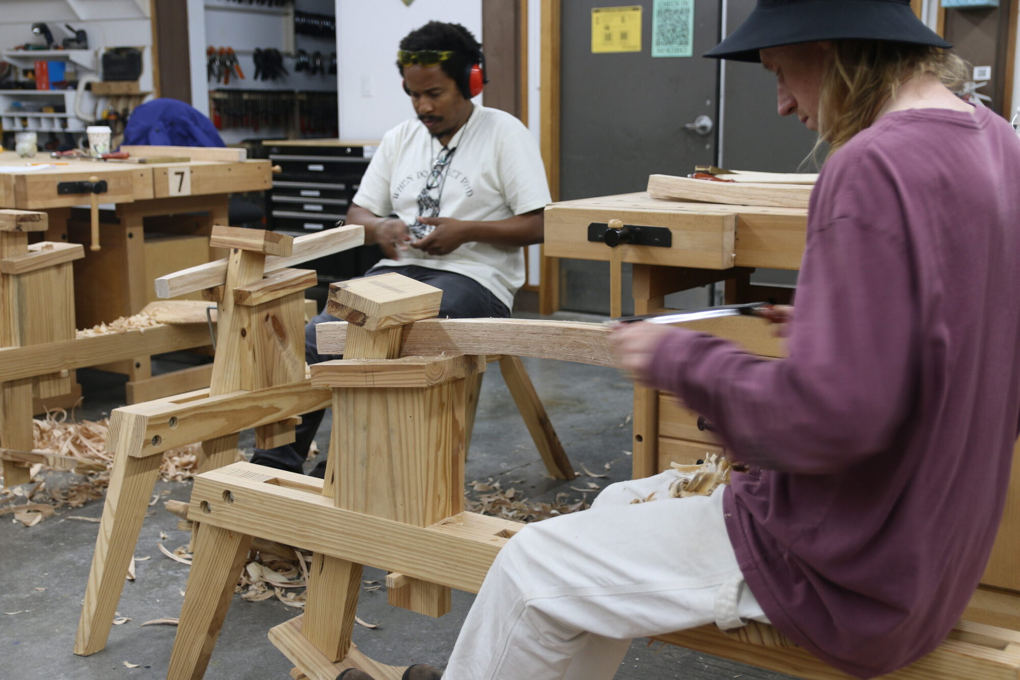 Green wood carving for furniture making